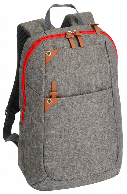 Рюкзак ABERDEEN, коричневый, красный с логотипом в Нефтекамске заказать по выгодной цене в кибермаркете AvroraStore