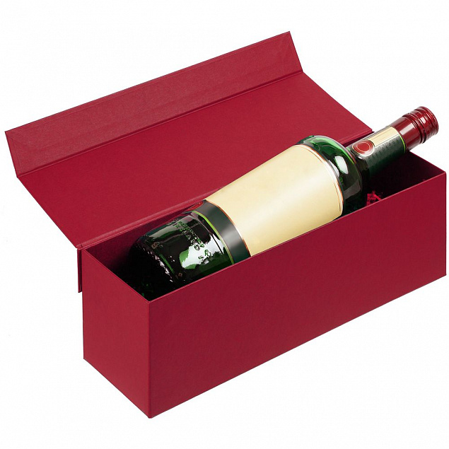 Коробка под бутылку Color Jacket, красная с логотипом в Нефтекамске заказать по выгодной цене в кибермаркете AvroraStore