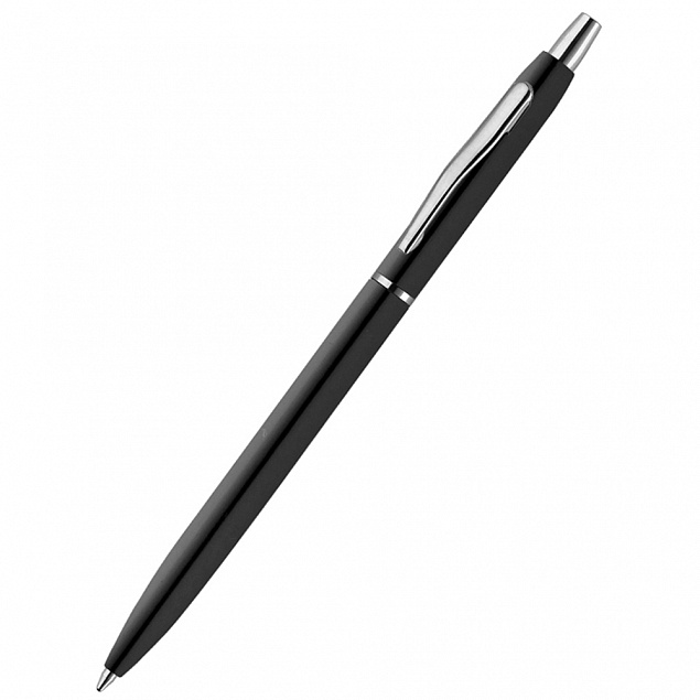 Ручка металлическая Palina - Черный AA с логотипом в Нефтекамске заказать по выгодной цене в кибермаркете AvroraStore