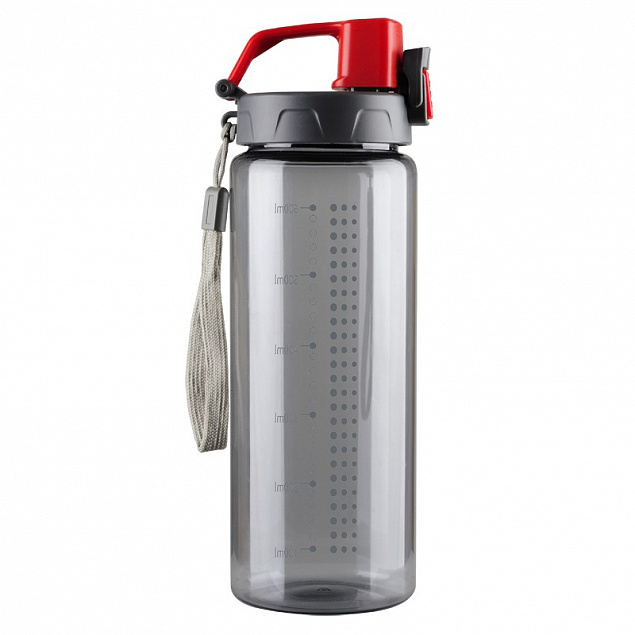 Бутылка для воды Feelsogood 600 мл, красный / серый с логотипом в Нефтекамске заказать по выгодной цене в кибермаркете AvroraStore