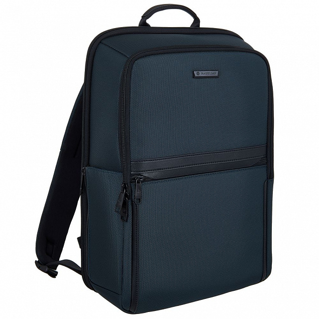 Рюкзак для ноутбука Santiago Nylon, синий с логотипом в Нефтекамске заказать по выгодной цене в кибермаркете AvroraStore