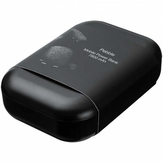 Внешний аккумулятор Pebble 7800 мАч, черный с логотипом в Нефтекамске заказать по выгодной цене в кибермаркете AvroraStore