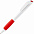Ручка шариковая Grip, белая с красным с логотипом в Нефтекамске заказать по выгодной цене в кибермаркете AvroraStore