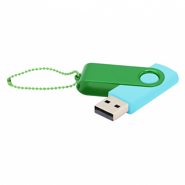 Флешка Designer To Go 2.0 USB 16Gb, бирюзовый/зеленый с логотипом в Нефтекамске заказать по выгодной цене в кибермаркете AvroraStore