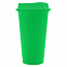 Стакан с крышкой Color Cap, зеленый с логотипом в Нефтекамске заказать по выгодной цене в кибермаркете AvroraStore