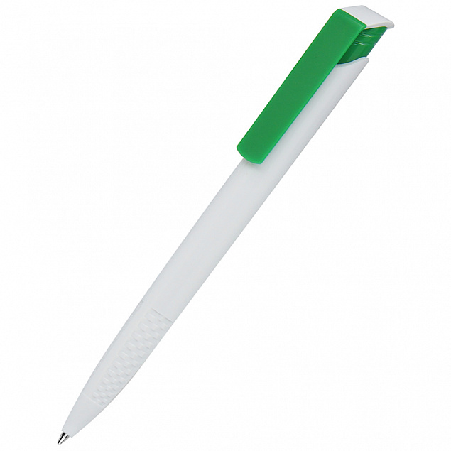 Ручка пластиковая Accent, зелёная с логотипом в Нефтекамске заказать по выгодной цене в кибермаркете AvroraStore