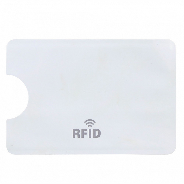 Держатель для карт, защита RFID, белый с логотипом в Нефтекамске заказать по выгодной цене в кибермаркете AvroraStore