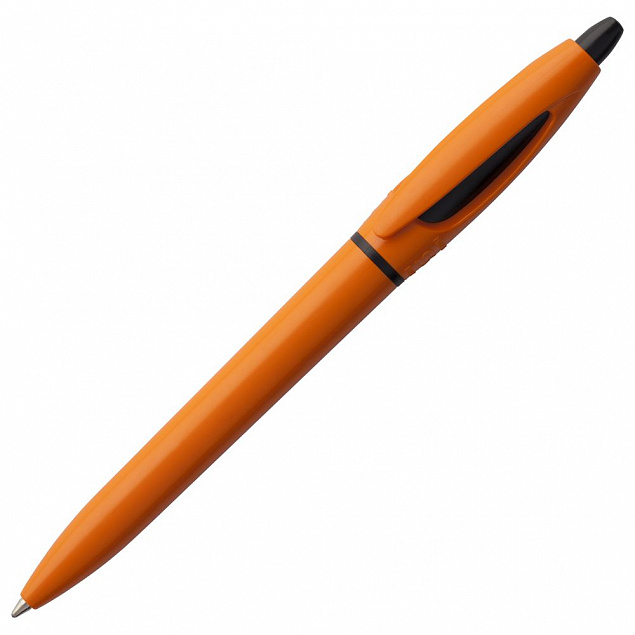 Ручка шариковая S! (Си), оранжевая с логотипом в Нефтекамске заказать по выгодной цене в кибермаркете AvroraStore