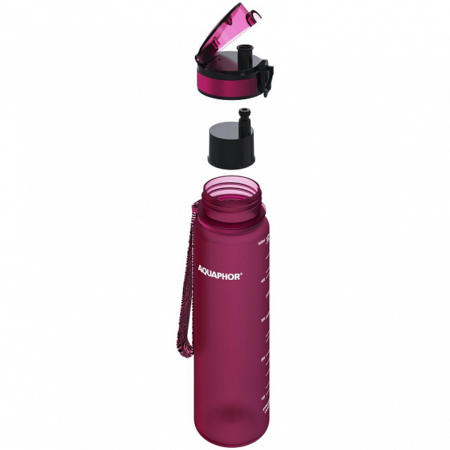 Бутылка с фильтром «Аквафор Сити», ярко-розовая (фуксия) с логотипом в Нефтекамске заказать по выгодной цене в кибермаркете AvroraStore