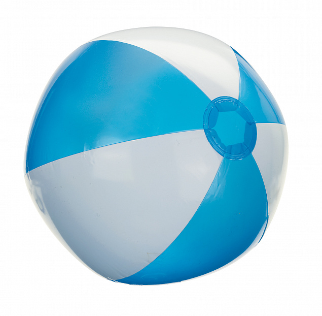 Надувной пляжный мяч ATLANTIC, бирюзовый, белый с логотипом в Нефтекамске заказать по выгодной цене в кибермаркете AvroraStore
