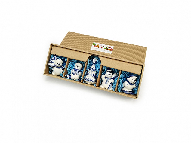 Набор новогодних игрушек с логотипом в Нефтекамске заказать по выгодной цене в кибермаркете AvroraStore
