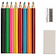 Набор Hobby с цветными карандашами, ластиком и точилкой, белый с логотипом в Нефтекамске заказать по выгодной цене в кибермаркете AvroraStore