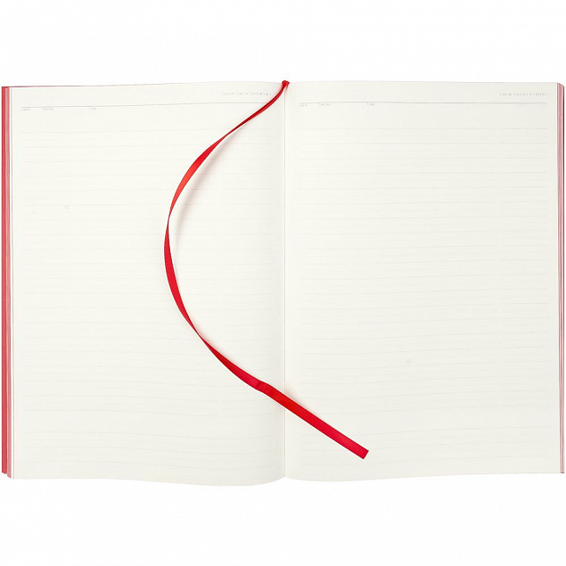 Ежедневник Flat Maxi, недатированный, красный с логотипом в Нефтекамске заказать по выгодной цене в кибермаркете AvroraStore