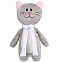 Мягкая игрушка Beastie Toys, котик с белым шарфом с логотипом в Нефтекамске заказать по выгодной цене в кибермаркете AvroraStore