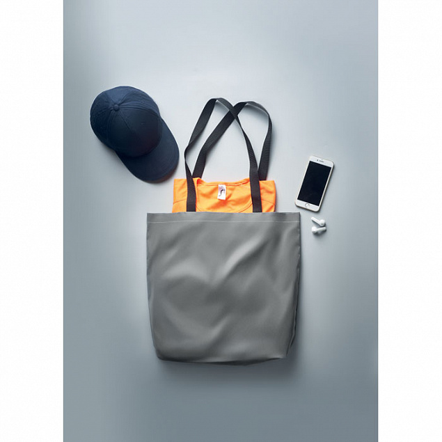 Светоотражающая сумка шопер с логотипом в Нефтекамске заказать по выгодной цене в кибермаркете AvroraStore