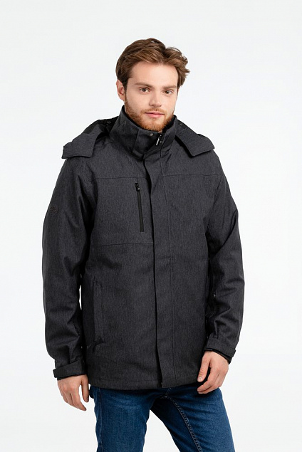 Куртка-трансформер мужская Avalanche, темно-серая с логотипом в Нефтекамске заказать по выгодной цене в кибермаркете AvroraStore
