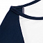 Футболка женская с длинным рукавом Milky LSL, белая с темно-синим с логотипом в Нефтекамске заказать по выгодной цене в кибермаркете AvroraStore