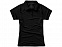 Рубашка поло Ottawa женская, черный с логотипом в Нефтекамске заказать по выгодной цене в кибермаркете AvroraStore