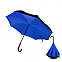 Зонт-трость механический  Chaplin, черно-синий с логотипом в Нефтекамске заказать по выгодной цене в кибермаркете AvroraStore