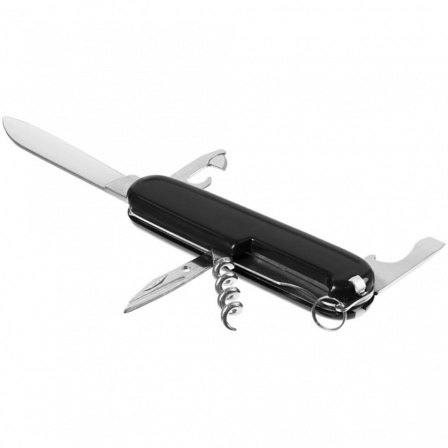Перочинный нож Frontera, черный с логотипом в Нефтекамске заказать по выгодной цене в кибермаркете AvroraStore