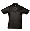 Рубашка поло мужская Prescott Men 170, черная с логотипом в Нефтекамске заказать по выгодной цене в кибермаркете AvroraStore