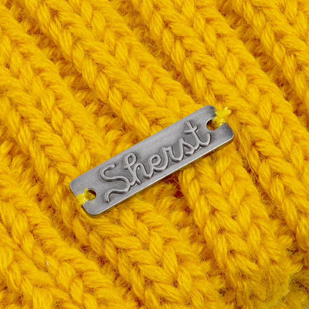 Шапка Uni, желтая с логотипом в Нефтекамске заказать по выгодной цене в кибермаркете AvroraStore