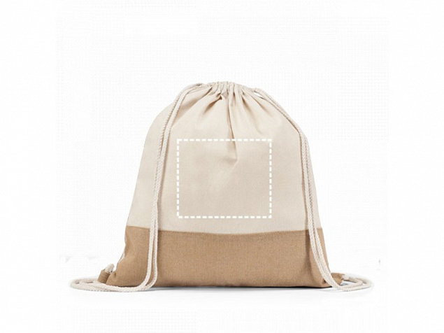 Сумка в формате рюкзака из 100% хлопка «SABLON» с логотипом в Нефтекамске заказать по выгодной цене в кибермаркете AvroraStore