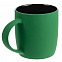 Кружка Surprise Touch Black c покрытием софт-тач, зеленая с логотипом в Нефтекамске заказать по выгодной цене в кибермаркете AvroraStore