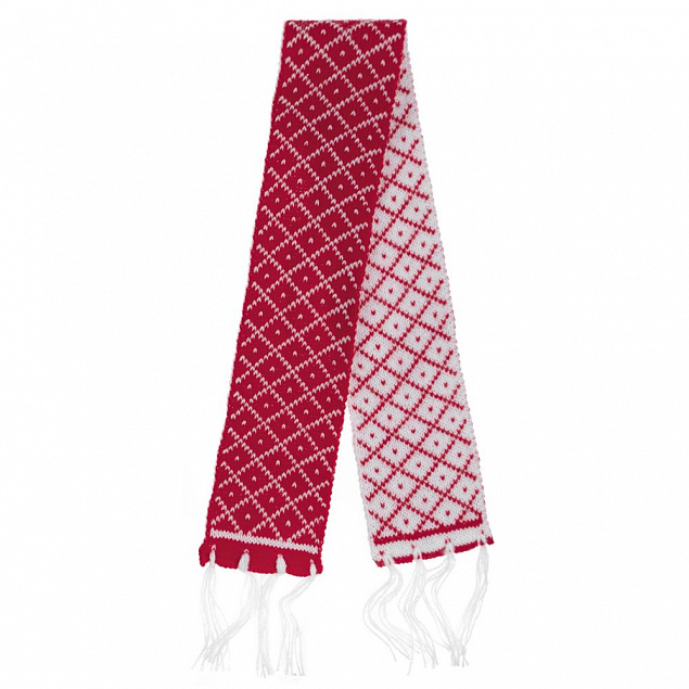 Вязаный шарфик Dress Cup, красный с логотипом в Нефтекамске заказать по выгодной цене в кибермаркете AvroraStore