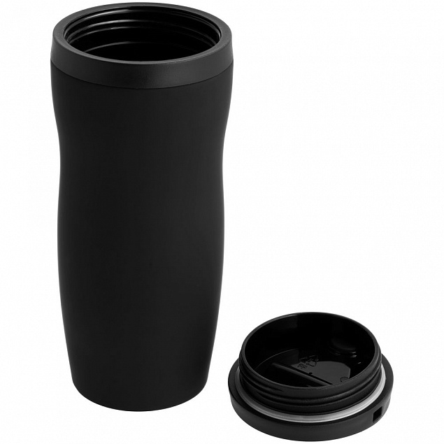 Термостакан Forma, черный с логотипом в Нефтекамске заказать по выгодной цене в кибермаркете AvroraStore
