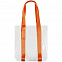 Шоппер Clear Fest, прозрачный с оранжевыми ручками с логотипом в Нефтекамске заказать по выгодной цене в кибермаркете AvroraStore