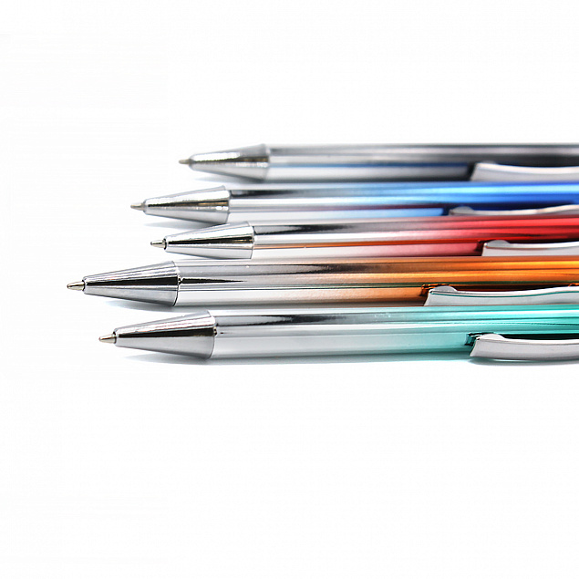 Ручка металлическая Синергия, бирюзовая с логотипом в Нефтекамске заказать по выгодной цене в кибермаркете AvroraStore
