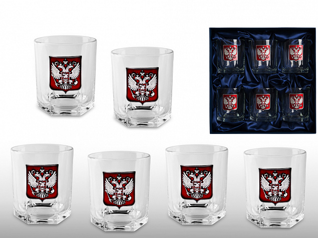 Набор стаканов для виски "Российский стиль" с логотипом в Нефтекамске заказать по выгодной цене в кибермаркете AvroraStore