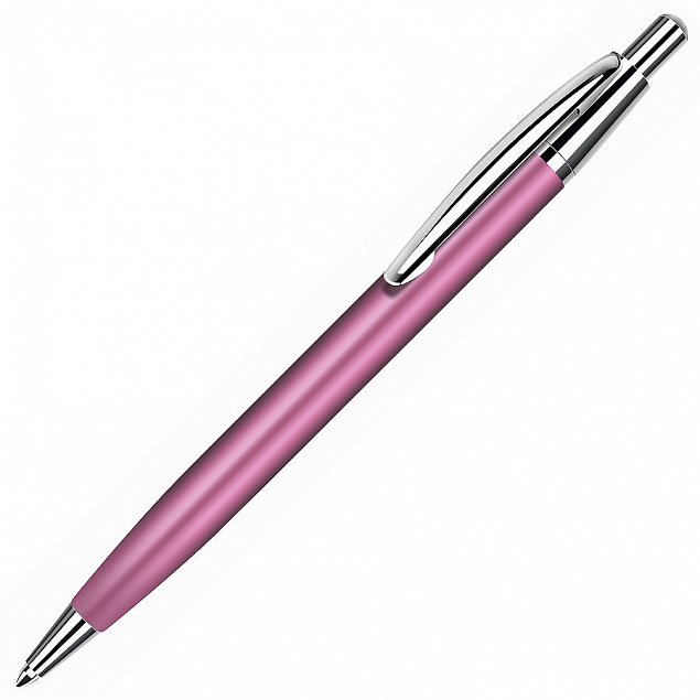 Ручка шариковая EPSILON,, розовый/хром, металл с логотипом в Нефтекамске заказать по выгодной цене в кибермаркете AvroraStore