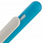 Ручка шариковая Swiper Soft Touch, голубая с белым с логотипом в Нефтекамске заказать по выгодной цене в кибермаркете AvroraStore