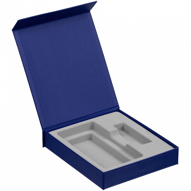 Коробка Rapture для аккумулятора 10000 мАч и флешки, синяя с логотипом в Нефтекамске заказать по выгодной цене в кибермаркете AvroraStore