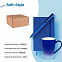 Набор подарочный SOFT-STYLE: бизнес-блокнот, ручка, кружка, коробка, стружка, синий с логотипом в Нефтекамске заказать по выгодной цене в кибермаркете AvroraStore