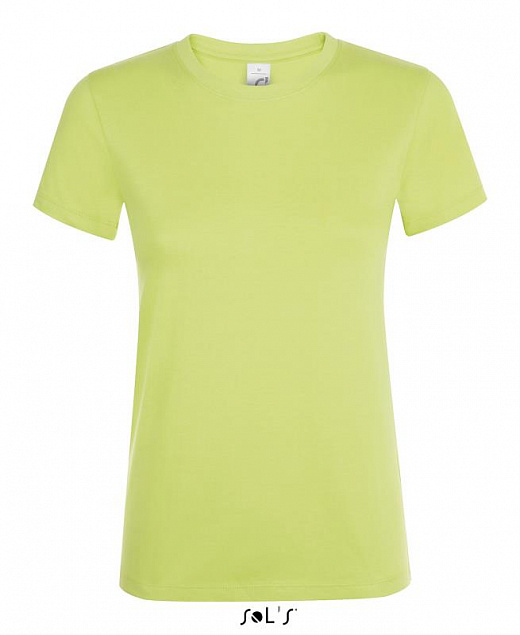 Фуфайка (футболка) REGENT женская,Зеленое яблоко L с логотипом в Нефтекамске заказать по выгодной цене в кибермаркете AvroraStore
