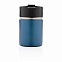 Компактная вакуумная кружка Bogota с керамическим покрытием, синий с логотипом в Нефтекамске заказать по выгодной цене в кибермаркете AvroraStore