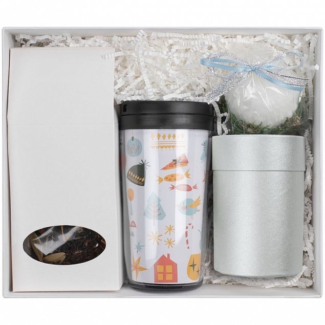 Набор Mug Snug с чаем, серебристый с логотипом в Нефтекамске заказать по выгодной цене в кибермаркете AvroraStore