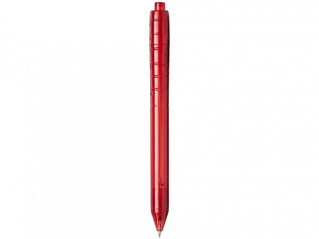 Ручка шариковая Vancouver, красный прозрачный с логотипом в Нефтекамске заказать по выгодной цене в кибермаркете AvroraStore