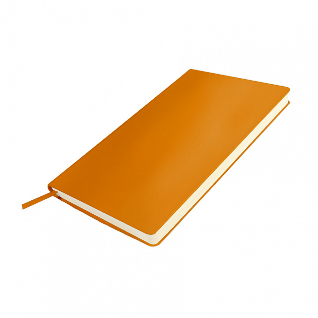 Бизнес-блокнот SMARTI, A5, оранжевый, мягкая обложка, в клетку с логотипом в Нефтекамске заказать по выгодной цене в кибермаркете AvroraStore