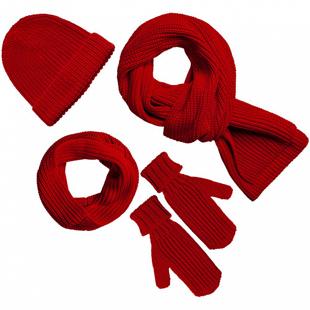 Шарф Nordkyn, красный с логотипом в Нефтекамске заказать по выгодной цене в кибермаркете AvroraStore