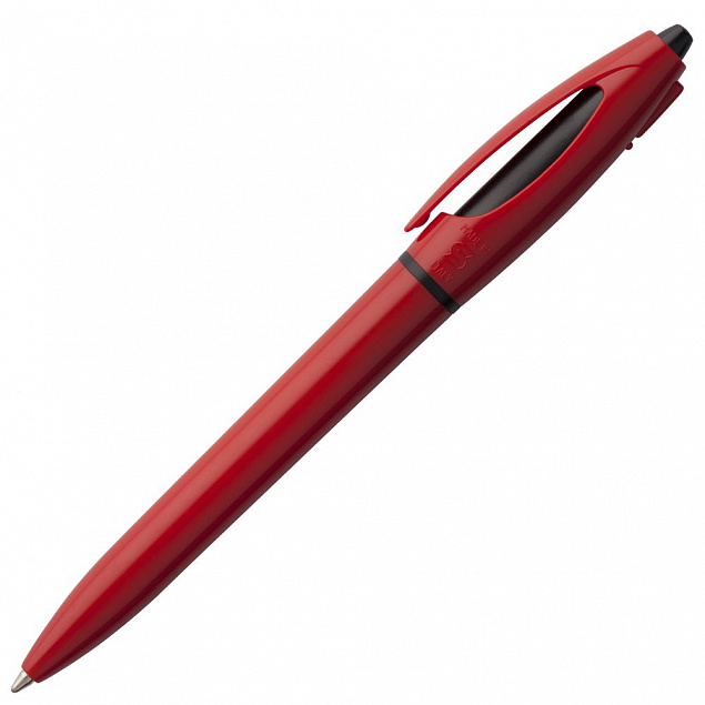 Ручка шариковая S! (Си), красная с логотипом в Нефтекамске заказать по выгодной цене в кибермаркете AvroraStore