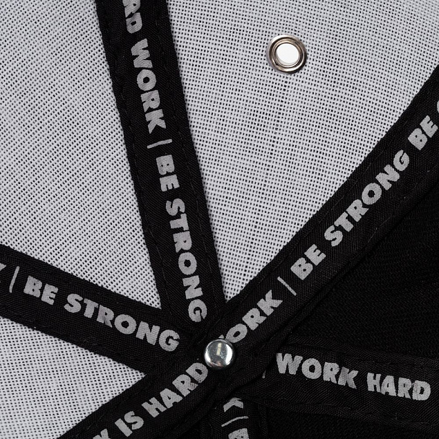 Бейсболка Hard Work Black со светоотражающим элементом с логотипом в Нефтекамске заказать по выгодной цене в кибермаркете AvroraStore