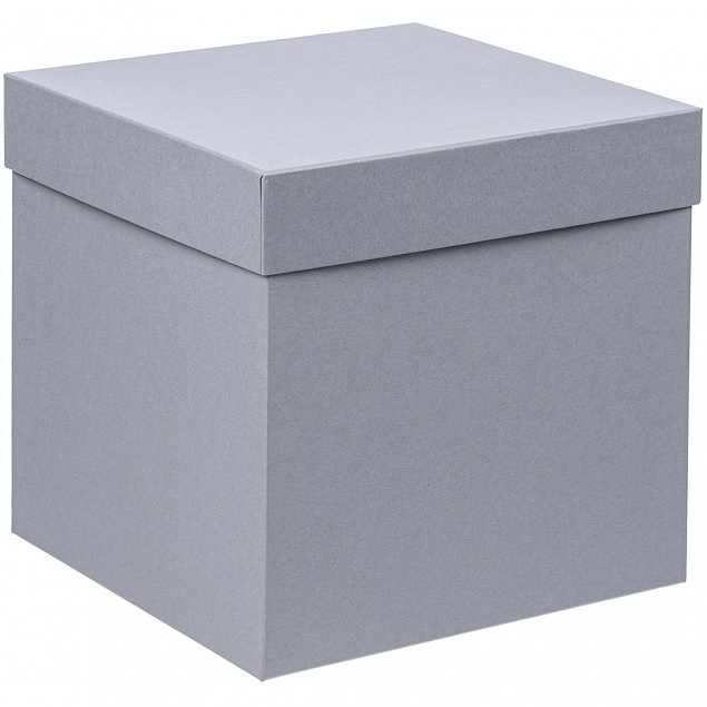 Коробка Cube L, серая с логотипом в Нефтекамске заказать по выгодной цене в кибермаркете AvroraStore