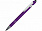 Ручка металлическая soft-touch шариковая со стилусом Sway, синий/серебристый с логотипом в Нефтекамске заказать по выгодной цене в кибермаркете AvroraStore