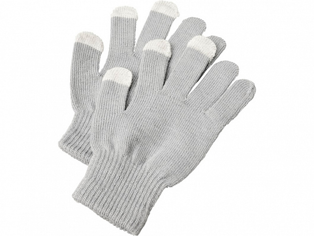 Сенсорные перчатки Billy, светло-серый с логотипом в Нефтекамске заказать по выгодной цене в кибермаркете AvroraStore