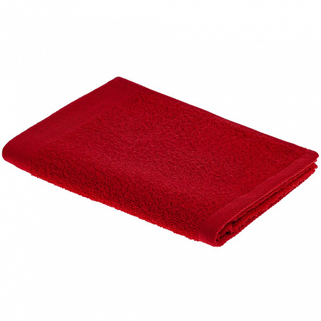 Полотенце Soft Me Light, малое, красное с логотипом в Нефтекамске заказать по выгодной цене в кибермаркете AvroraStore