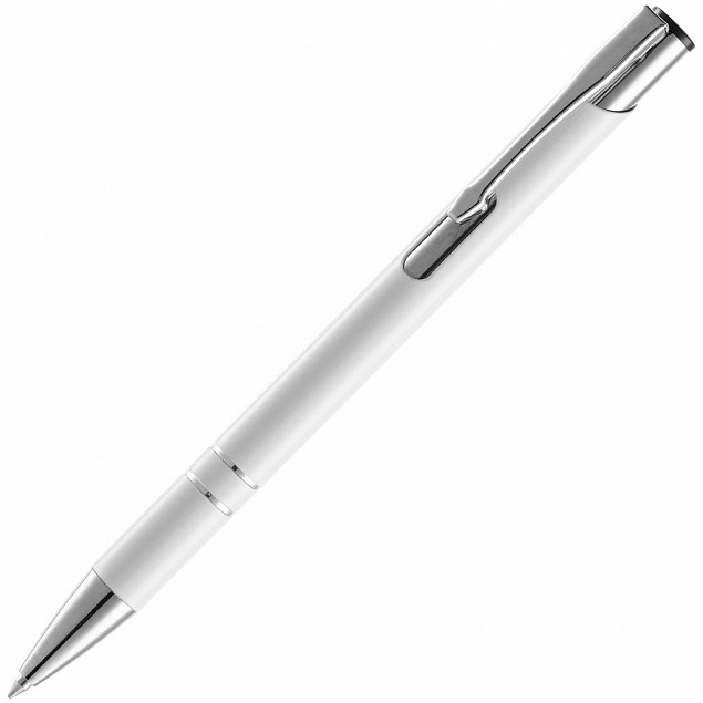 Ручка шариковая Keskus, белая с логотипом в Нефтекамске заказать по выгодной цене в кибермаркете AvroraStore
